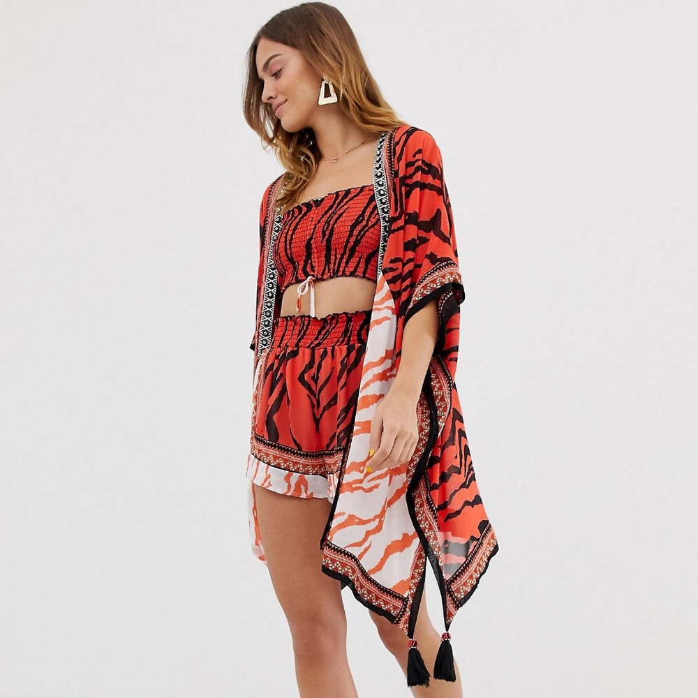 River Island Caften Zebra Set Size Uk M